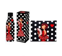 illustrArte Pack Flamenco Pepa Lunares: Botella + Neceser