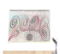 Illustrated Calendar 2026 - Cute Planning Planner, New Year Wall Cartoon Calendar | Decorative Monthly Organizer For Home Workplace Dorm House Bedroom Living Room School Nursery Shop