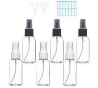 ILLUVA 50ML Bote Spray Pulverizador Pequeño Vacio, Botellas Aerosol Vacío Plástico, Transparente Atomizador Rellenables de Viaje Conjunto de Botellass Spray Bottle