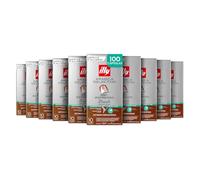 illy, Café en Cápsulas Compatibles en Aluminio Brasil Cerrado Mineiro, 100% Arabica con Notas de Caramelo y Frutos Secos, Sabor Intenso, 10 Paquetes de 10 (100 Cápsulas en Total)