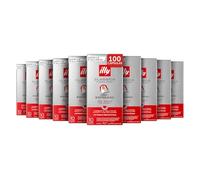 illy, Café en Cápsulas Compatibles en Aluminio CLASSICO, 100% Arábica con Notas de Azahar y Jazmín, Sabor Suave y Sabor Final Dulce, 10 Paquetes de 10 (100 Cápsulas en Total)