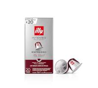 illy, Café en Cápsulas Compatibles en Aluminio INTENSO, 100% Arábica con Notas de Cacao y Frutos Secos, Sabor Decidido y Intenso, 1 Paquete de 20 Cápsulas