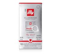 illy E.S.E. Coffee - Cápsulas y cápsulas de café de una sola porción - Classico Lungo tostado medio - Notas de caramelo, azahar y jazmín - Para máquinas de café E.S.E - Aroma y cuerpo extraordinarios