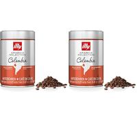 illy, Café en Grano Arabica Selection Colombia, 100% Arábica con Notas Afrutadas de Cítricos y Frutos Rojos, Sabor con una Acidez Suave, 1 lata de 250g (Paquete de 2)