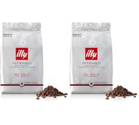 illy, Café en Grano INTENSO, 100% Arábica con Notas de Cacao y Frutos Secos, Sabor Decidido y Intenso, 1 Lata de 500g (Paquete de 2)