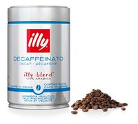 illy, Café en Grano Molido DESCAFEINADO, 100% Arábica con Notas de Caramelo, Chocolate y Pan Tostado, Sin Cafeína, Sabor Equilibrado, Paquete de 12 Latas (12 x 250gr)
