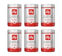 Illy Café en Molido Moka 250g - Versión Clásica para Espresso Italiano, Aroma Equilibrado y Suave - PACK 6 UDS - QUMIR