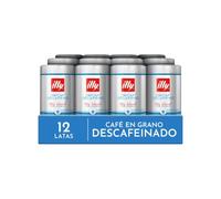 illy, Café Molido DESCAFEINADO, Sin Cafeína, 12 Latas de 250g
