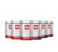 illy, Café Molido Espresso de Tueste, 3x CLASSICO e 3x INTENSO, 100% Arábica, Paquete de 6 Latas (6 x 250gr)