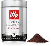 illy, Café Molido Espresso de Tueste FORTE, 100% Arábica con un Intenso Aroma a Pan Tostado y un Sabor Final a Chocolate Negro, Sabor Fuerte, 1 Lata de 250g