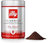 illy, Café Molido para Cafeteras Moka CLASSICO, Paquete de 250g | 100% Arábica con Notas de Azahar y Jazmín, Sabor Suave y Sabor Final Dulce