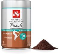 illy, Café Molido para Espresso Brasil Cerrado Mineiro, 1 Lata de 250g | 100% Arábica con Notas de Caramelo y Frutos Secos, Sabor Intenso