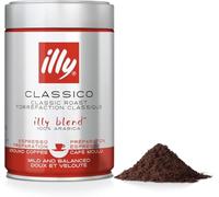 illy, Café Moulu Espresso Goût Classique - 1 boîte de 250g | 100% Arábica con Notas de Azahar y Jazmín, Sabor Suave y Sabor Final Dulce