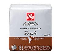 illy Café, selección de café arábica de lujo, cápsulas iperespresso, Brasil, 1 paquete de 18 cápsulas