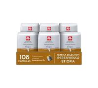 illy, Cápsulas de Café Iperespresso Arabica Selection Etiopía, 100% Arábica con Notas de Jazmín, Azahar y Manzanilla, Sabor Delicado, 6 Paquetes de 18 Unidades (108 Cápsulas)