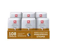 illy, Cápsulas de Café Iperespresso Arabica Selection Etiopía, 100% Arábica con Notas de Jazmín, Azahar y Manzanilla, Sabor Delicado, 1 Paquetes de 18 Unidades (18 Cápsulas)