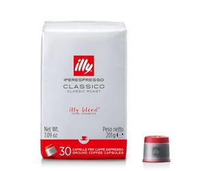 illy, Cápsulas de Café Iperespresso CLASSICO, 100% Arábica con Notas de Azahar y Jazmín, Sabor Suave y Sabor Final Dulce, 1 Paquete de 30 Cápsulas