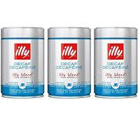 Illy - Espresso molido descafeinado - Paquete de 3 frascos (250 gr cada uno)