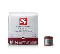 illy, Iperespresso Cápsulas INTENSO, 100% arábica con aromas de cacao y frutos secos, con cuerpo y postgusto vigoroso, 6 paquetes de 18 cápsulas (total 108 cápsulas)