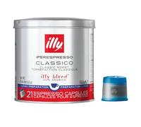 Illy Metodo ipere mediaespresso Espresso de cápsulas, caffé lungo, lata con tapa de plata/azul, 21 Cápsulas (1 x 130,2 g)