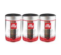 Illy Moka 100% Arábica - Café tostado molido, espresso, tostado normal, lata de 3 x 250 g