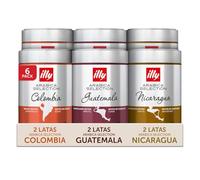 illy, Paquete de Café en Grano Arabica Selection, 2x Guatemala 2x Nicaragua y 2x Colombia, 100% Arábica, Paquete de 1,5 kg (6x250g)
