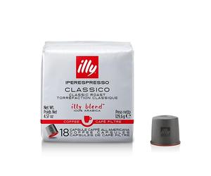 Illycaffè - 6 Cubos de 18 cápsulas Iperespresso para Café Americano del Tueste Medio, Total 108 cápsulas
