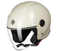 ILM Casco Moto Hombre Mujer Jet Vintage Retro con Visor Homologado ECE, Modelo WT506,Beige,L