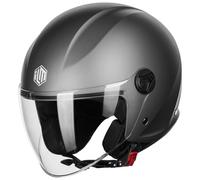 ILM Casco Moto Hombre Mujer Jet Vintage Retro con Visor Homologado ECE, Modelo WT506,Gris,S