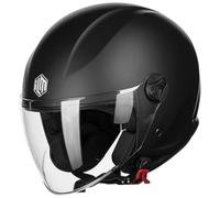 ILM Casco Moto Hombre Mujer Jet Vintage Retro con Visor Homologado ECE, Modelo WT506,Negro Mate,M