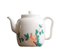 ILmira Tetera de Porcelana Blanca de 175ml, Tetera de Granada Pintada a Mano, Tetera de kungfú, Tetera de cerámica para el hogar, Tetera pequeña, decoración del hogar Auspicious Clouds