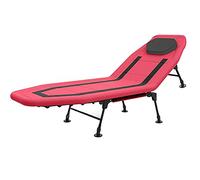 ILmira Tumbona de césped para Patio, Cama Plegable Individual, sillón multifunción Aflapse para Adultos, sillón Simple para Oficina y hogar, versión estándar, Color Rojo Auspicious Clouds