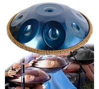 ILOOXI 432Hz 440Hz Handpan Drum En Re Menor 9/10/12 Notas Tambor De Mano De Acero, Con Bolsa De Tambor Handpan, 2 Mazos De Prueba, Soporte Para Tambor De Mano (Color : Blue-432hz, Size : 12 Notes)