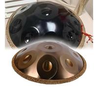 ILOOXI 9/10/12 Note Handpan Drum Tambor De Percusión De Acero D Menor Tambor De Mano 432 Hz 440 Hz 22 Pulgadas, Con Funda Suave, Mazos, Soporte (Color : Gold-432hz, Size : 12 Notes)