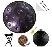 ILOOXI Hand Pan 9/10/12 Notas Percusión De Tambor Handpan 432Hz/440Hz Tambor De Mano De Acero D Menor Tambores De Acero Instrumento Musical (Color : Purple-432hz, Size : 12 Notes)