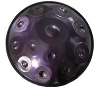 ILOOXI Hand Pan D Minor Tambor De Lengua Handpan Drum 9/10/12 Notas Tambor De Mano De Acero + Bolsa De Mano Suave + 2 Mazos De Mano + Soporte De Mano (Color : Purple-440hz, Size : 9 Notes)