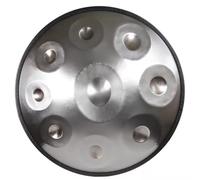 ILOOXI Hand Pan D Minor Tambor De Lengua Handpan Drum 9/10/12 Notas Tambor De Mano De Acero + Bolsa De Mano Suave + 2 Mazos De Mano + Soporte De Mano (Color : Silver-440hz, Size : 9 Notes)