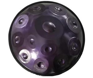 ILOOXI Hand Pan D Minor Tambor De Lengua Handpan Drum 9/10/12 Notas Tambor De Mano De Acero + Bolsa De Mano Suave + 2 Mazos De Mano + Soporte De Mano (Color : Purple-432hz, Size : 12 Notes)