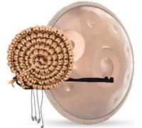 ILOOXI Handpan Decoración Cuerda De Ratán, Tambor De Lengua De Acero De 22 Pulgadas Cuerda De Cáñamo, Decoración Envolvente Instrumento De Percusión (Color : Brown, Size : 55-65cm)