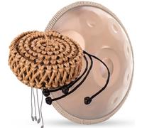 ILOOXI Handpan Decoración Cuerda De Ratán, Tambor De Lengua De Acero De 22 Pulgadas Cuerda De Cáñamo, Decoración Envolvente Instrumento De Percusión (Color : Black, Size : 55-65cm)