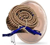 ILOOXI Handpan Decoración Cuerda De Ratán, Tambor De Lengua De Acero De 22 Pulgadas Cuerda De Cáñamo, Decoración Envolvente Instrumento De Percusión (Color : Blue, Size : 55-65cm)