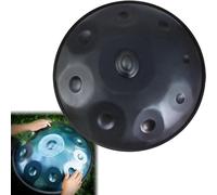 ILOOXI Handpan Drum 22 Pulgadas, Tambor De Acero D Minor 9 Notas Hand Pan 432Hz 440Hz Tambor De Mano De Acero Con Bolsa De Tambor Handpan, 2 Mazos De Prueba (Color : Black-9 Notes, Size : 432hz)