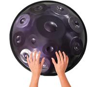 ILOOXI Handpan Drum 432HZ 440HZ Hand Pan 22 Pulgadas Tambor De Acero D Menor 9/10/12 Notas Percusión Instrumental Armónica Para Sanación Con Sonido, Meditación Personal, Yoga (Color : Purple-432hz,