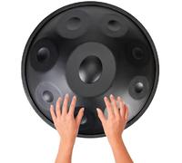 ILOOXI Handpan Drum 432HZ 440HZ Hand Pan 22 Pulgadas Tambor De Acero D Menor 9/10/12 Notas Percusión Instrumental Armónica Para Sanación Con Sonido, Meditación Personal, Yoga (Color : Black-440hz, S