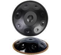 ILOOXI Handpan Drum 432HZ 440HZ Tambor De Acero 22 Pulgadas Tambor De Mano 9/10/12 Notas Tambor De Lengua D Menor (Color : Black-440hz, Size : 9 Notes)