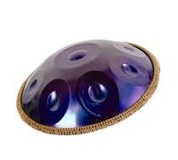 ILOOXI Instrumento Handpan 22 Pulgadas 9/10/12 Notas Tambor De Mano De Acero Con Bolsa De Tambor Handpan, Mazos Y Paño Libre De Polvo (Color : Purple-432hz, Size : 9 Notes)