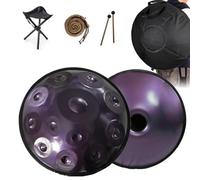 ILOOXI Tambor De Acero De 22 Pulgadas, Tambor De Mano En D Menor 9/10/12 Notas, Instrumento De Percusión Tambor De Lengua De 432Hz 440Hz, Para Yoga, Meditación (Color : Purple-432hz, Size : 12 Notes
