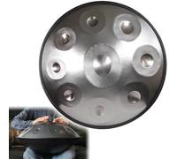 ILOOXI Tambor De Acero De 432Hz/440Hz, Handpan Drum De 9/10/12 Notas Tambor De Mano En Re Menor, 22 Pulgadas, Para Sanación Del Sonido, Meditación Personal, Yoga (Color : Silver-432hz, Size : 9 Note