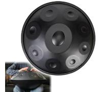 ILOOXI Tambor De Acero De 432Hz/440Hz, Handpan Drum De 9/10/12 Notas Tambor De Mano En Re Menor, 22 Pulgadas, Para Sanación Del Sonido, Meditación Personal, Yoga (Color : Black-440hz, Size : 10 Note