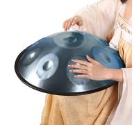 ILOOXI Tambor De Acero De 432Hz Y 440Hz, Handpan Drum 9/10/12 Notas, Tambor De Lengua En Re Menor De 22 Pulgadas Con Bolsa De Tambor Handpan, Mazos Y Paño Libre De Polvo (Color : Blue-432hz, Size :